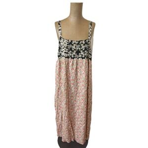 Natural Life Pink Floral Tank Dress Size small